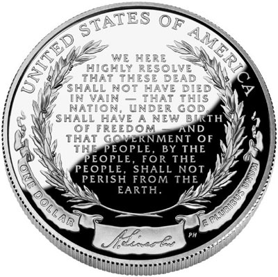 2009 Lincoln Commemorative Silver Dollar Reverse